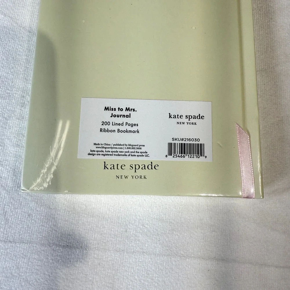 Kate Spade New York Miss to Mrs Journal 200 Lined Pages Ribbon Wedding Gift